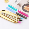 Logo Laser Stainless Steel Straw Reusable Drinking Metal Straw